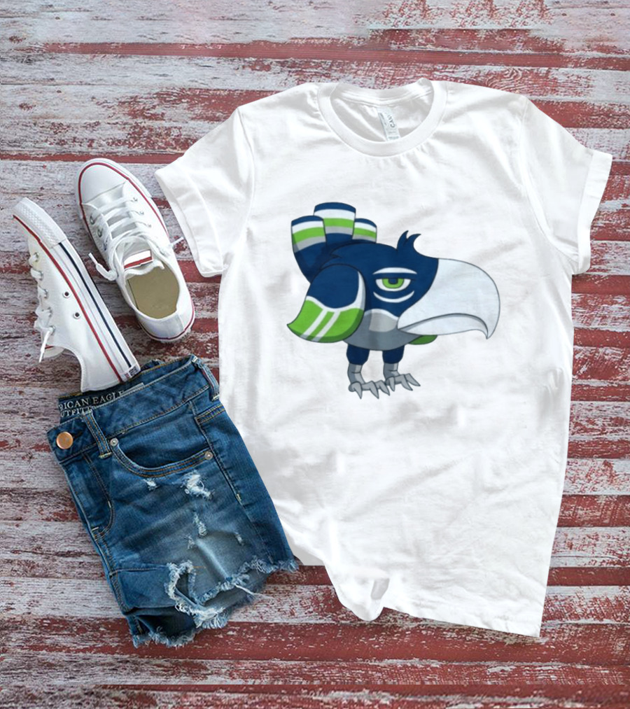 Seattle Seahawks Pokemon Crossover Bird Fan T-Shirt