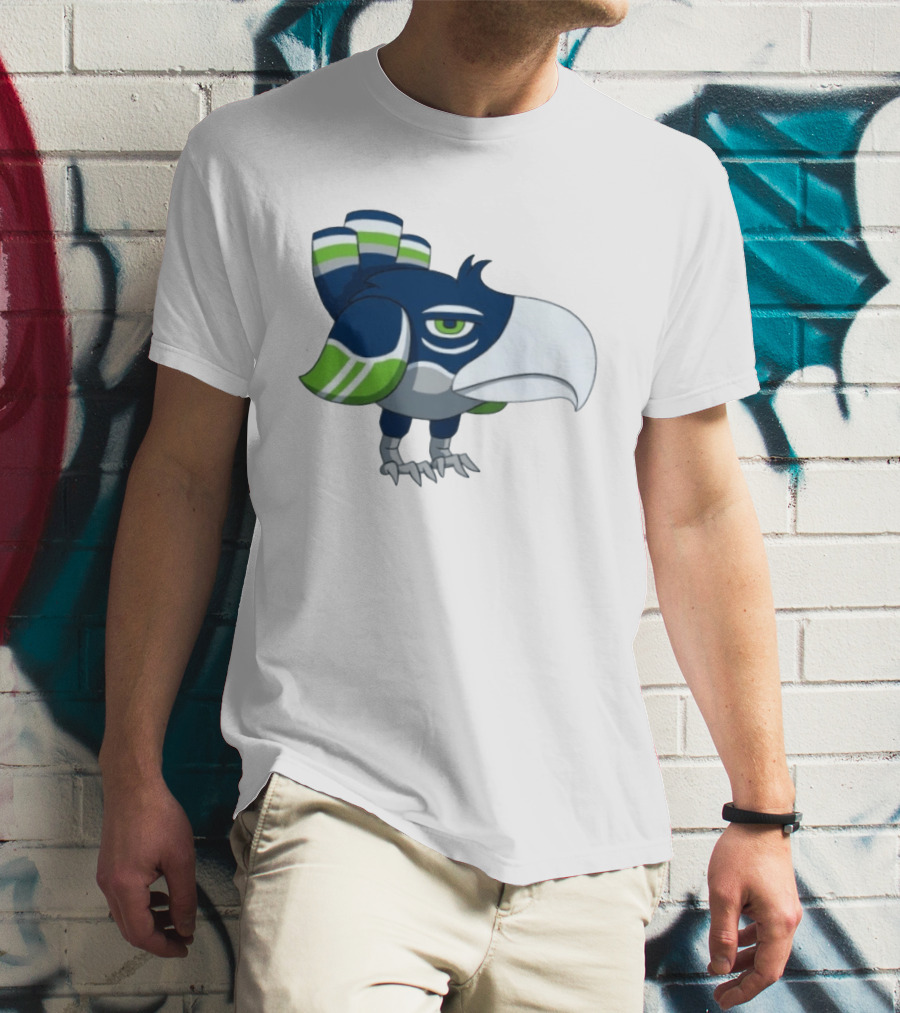 Seattle Seahawks Pokemon Crossover Bird Fan T-Shirt
