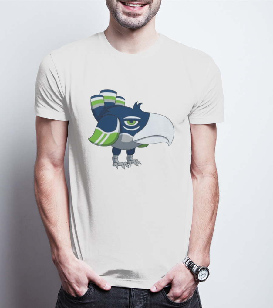 Seattle Seahawks Pokemon Crossover Bird Fan T-Shirt
