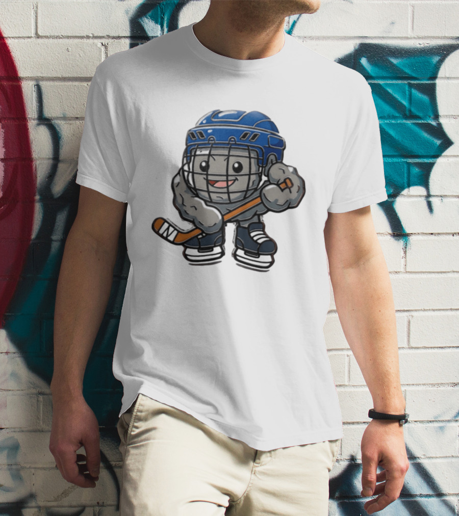 Stonjourner St Louis Blues NHL Pokemon Cartoon Hockey Player T-Shirt