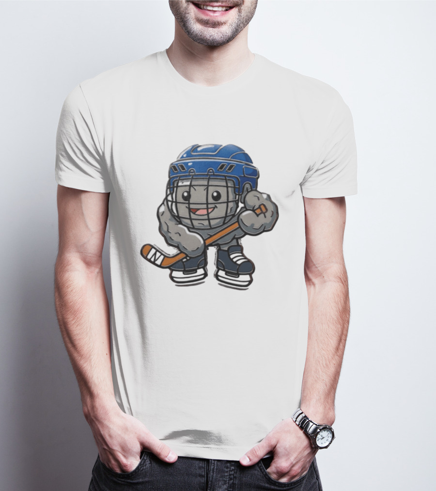 Stonjourner St Louis Blues NHL Pokemon Cartoon Hockey Player T-Shirt
