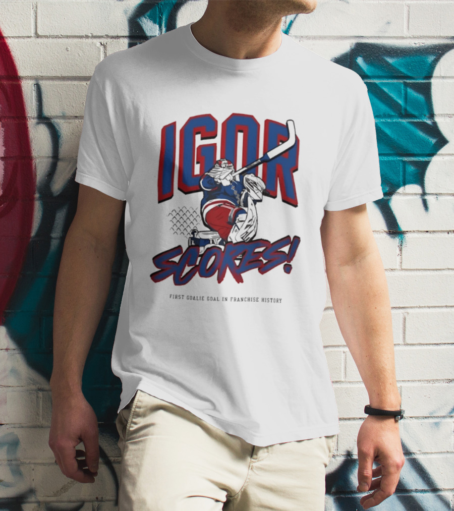 Igor Scores First Goalie Goal In Franchise History T-Shirt
