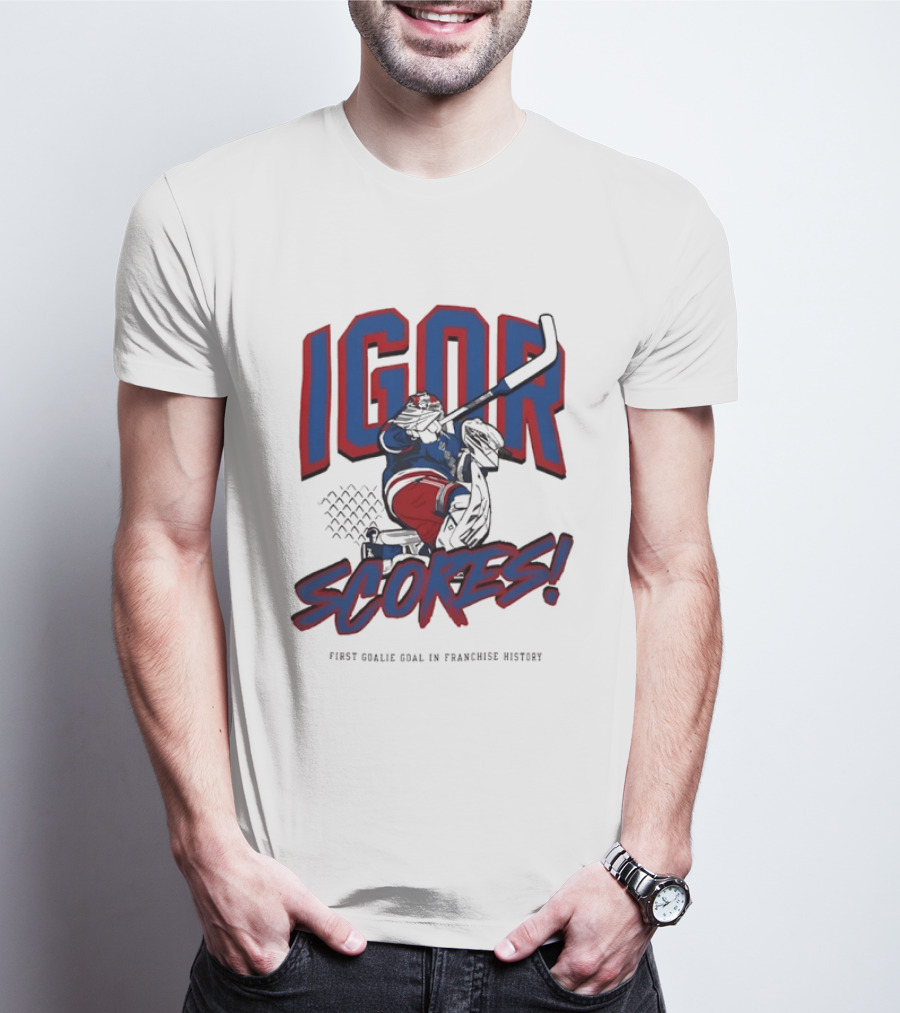 Igor Scores First Goalie Goal In Franchise History T-Shirt