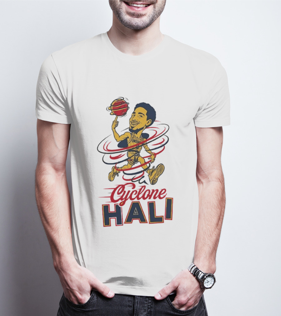 Tyrese Haliburton Cyclone Hali Indiana Pacers Number 0 NBA Basketball T-Shirt