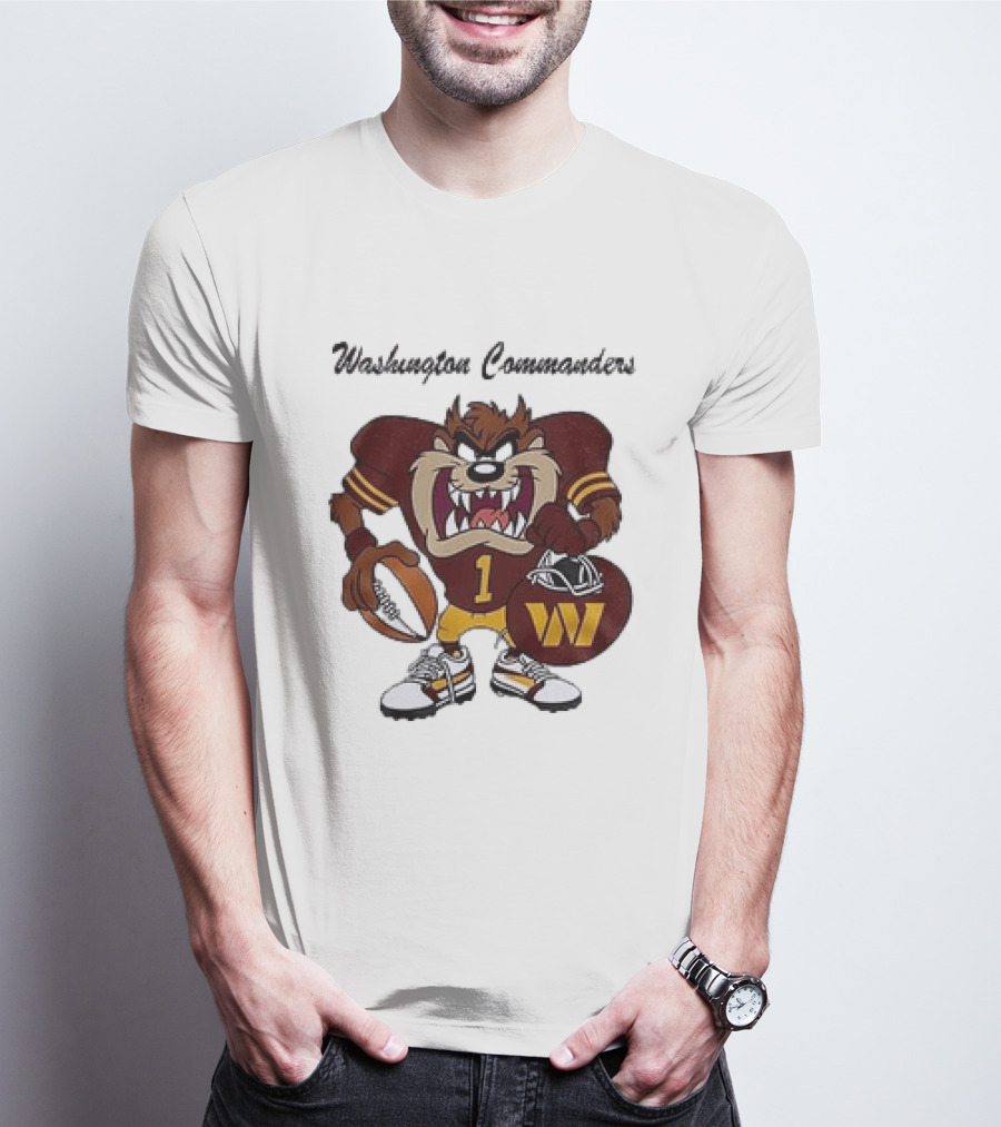 Washington Commanders Taz Looney Tunes Collaboration Football Fan Gear T-Shirt