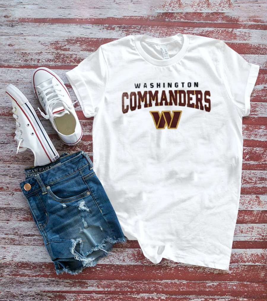 Washington Commanders W Logo With Looney Tunes Taz T-Shirt