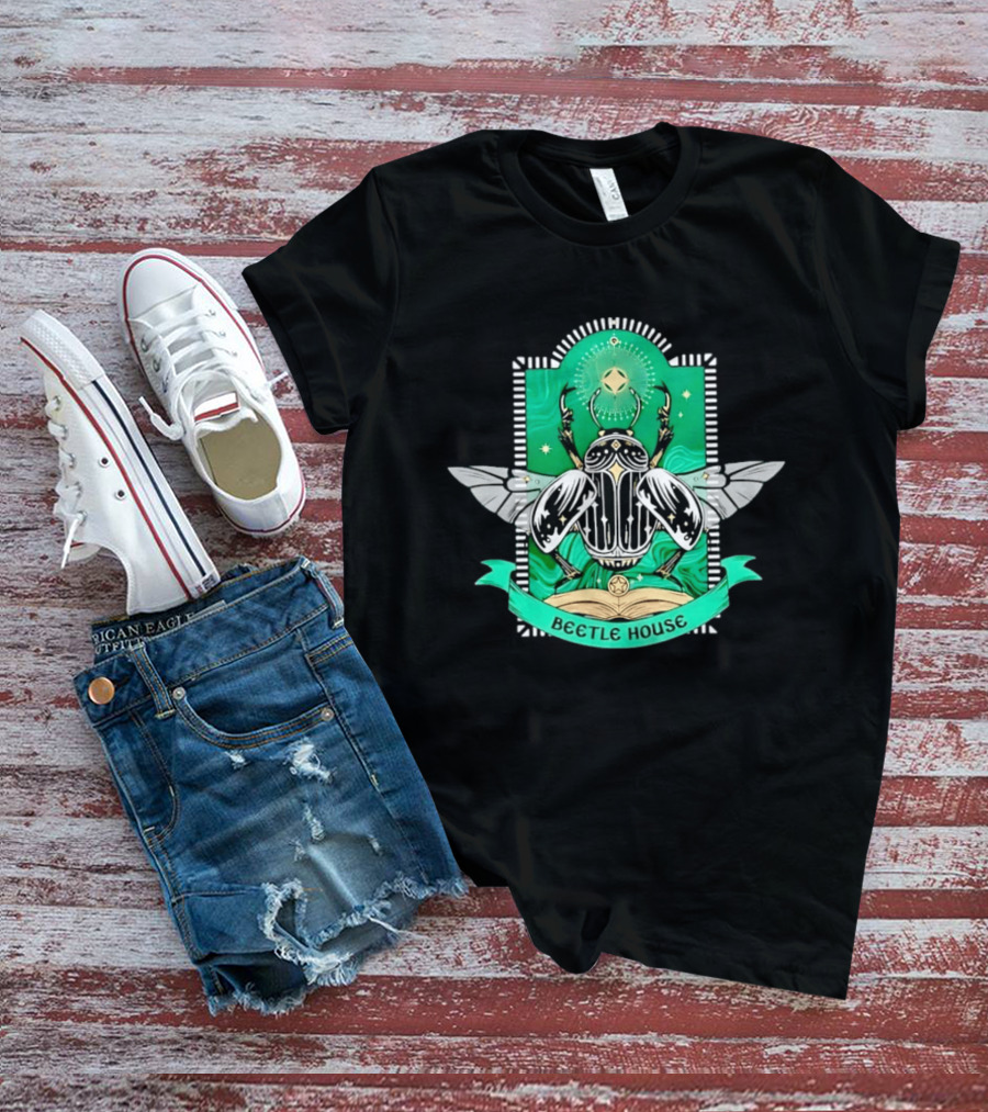 Beetle House Occult Insect Scarab Gothic Mystical Symbolism T-Shirt