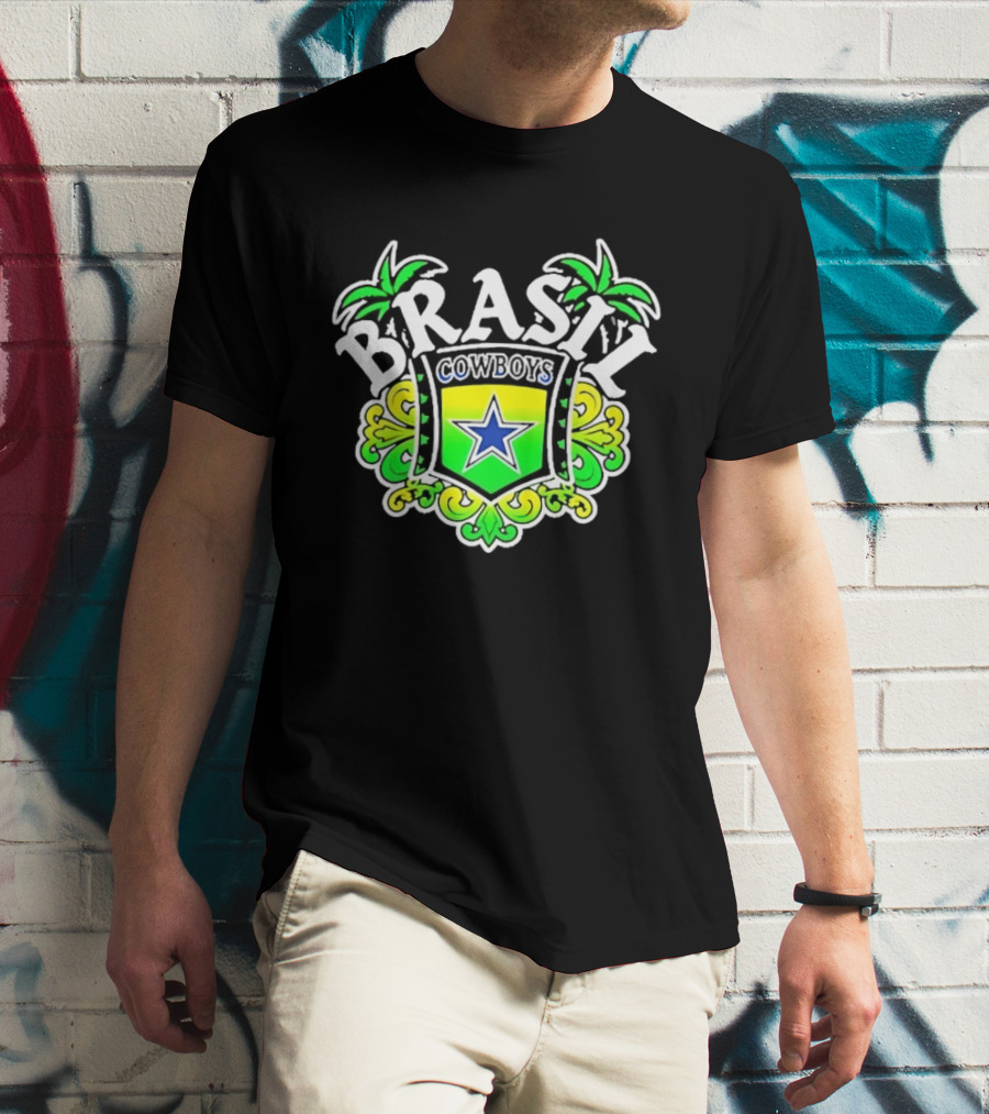 Brasil Cowboys Brazil Badge Palm Stars T-Shirt