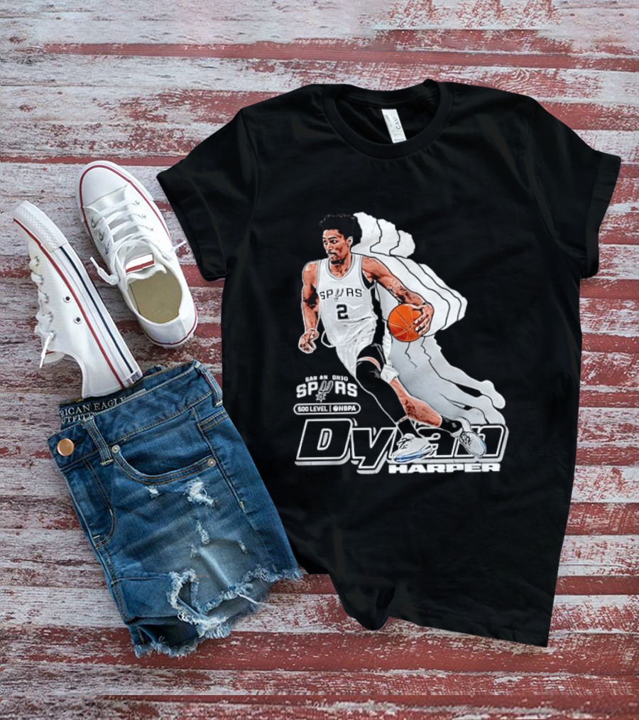 Dylan Harper Number 2 San Antonio Spurs NBA 500 Level @NBPA T-Shirt