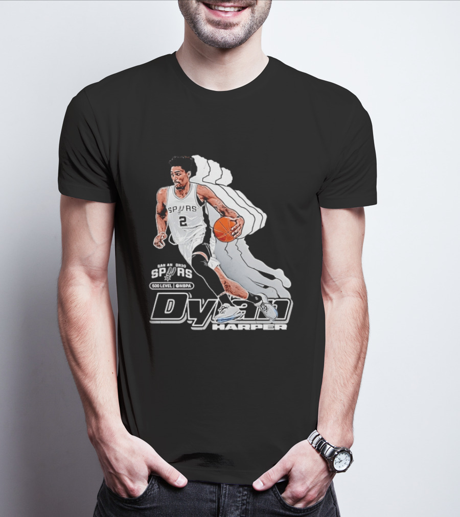 Dylan Harper Number 2 San Antonio Spurs NBA 500 Level @NBPA T-Shirt