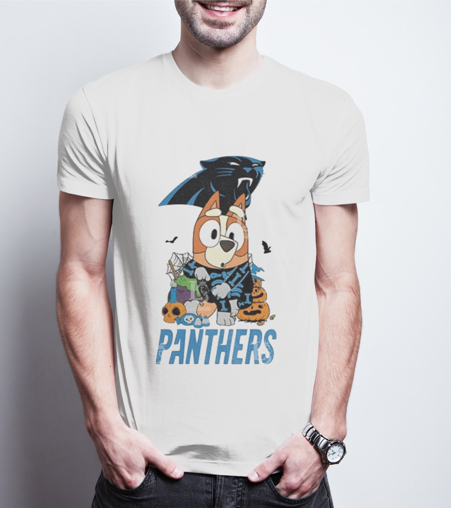 Carolina Panthers Bluey Halloween 2026 Fun Fan Collab T-Shirt
