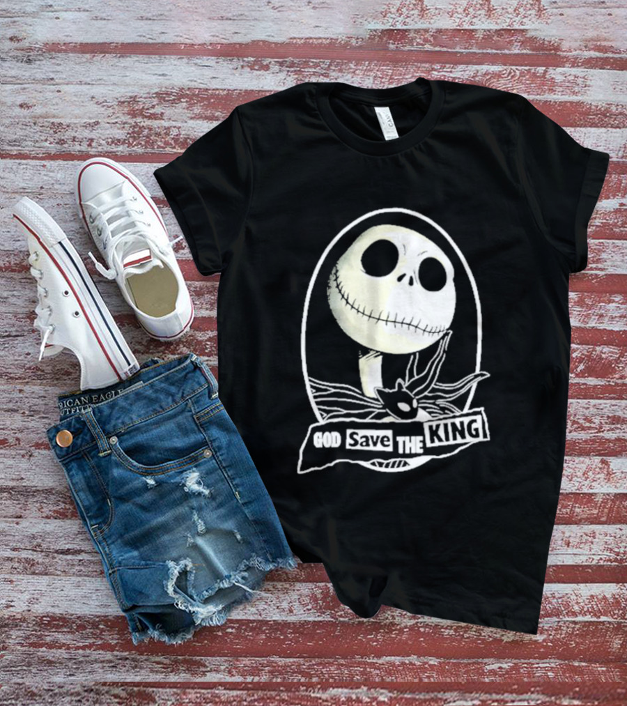 Jack Skellington God Save The King Halloween 2026 T-Shirt