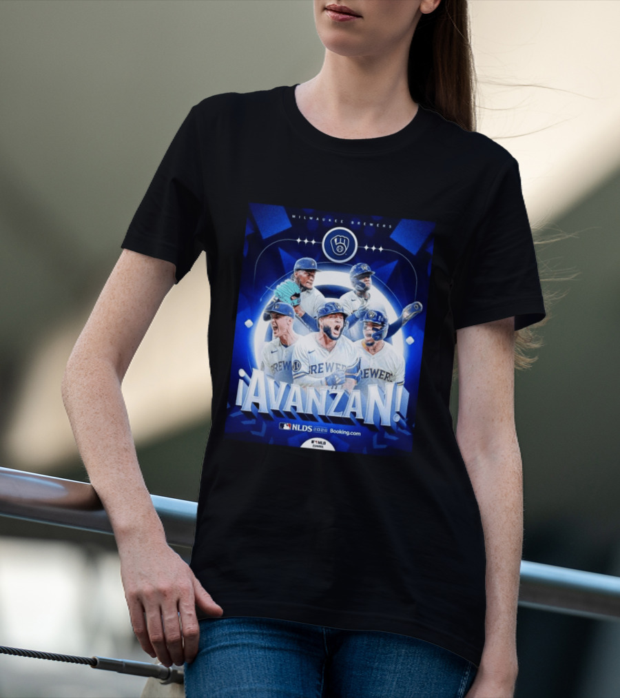 Milwaukee Brewers NLDS 2026 Avanzan MLB Playoffs Celebration T-Shirt