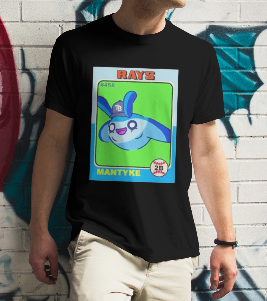 Rays Mantyke Tampa Bay No 458 Baseball Card TB T-Shirt
