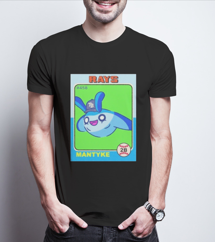 Rays Mantyke Tampa Bay No 458 Baseball Card TB T-Shirt