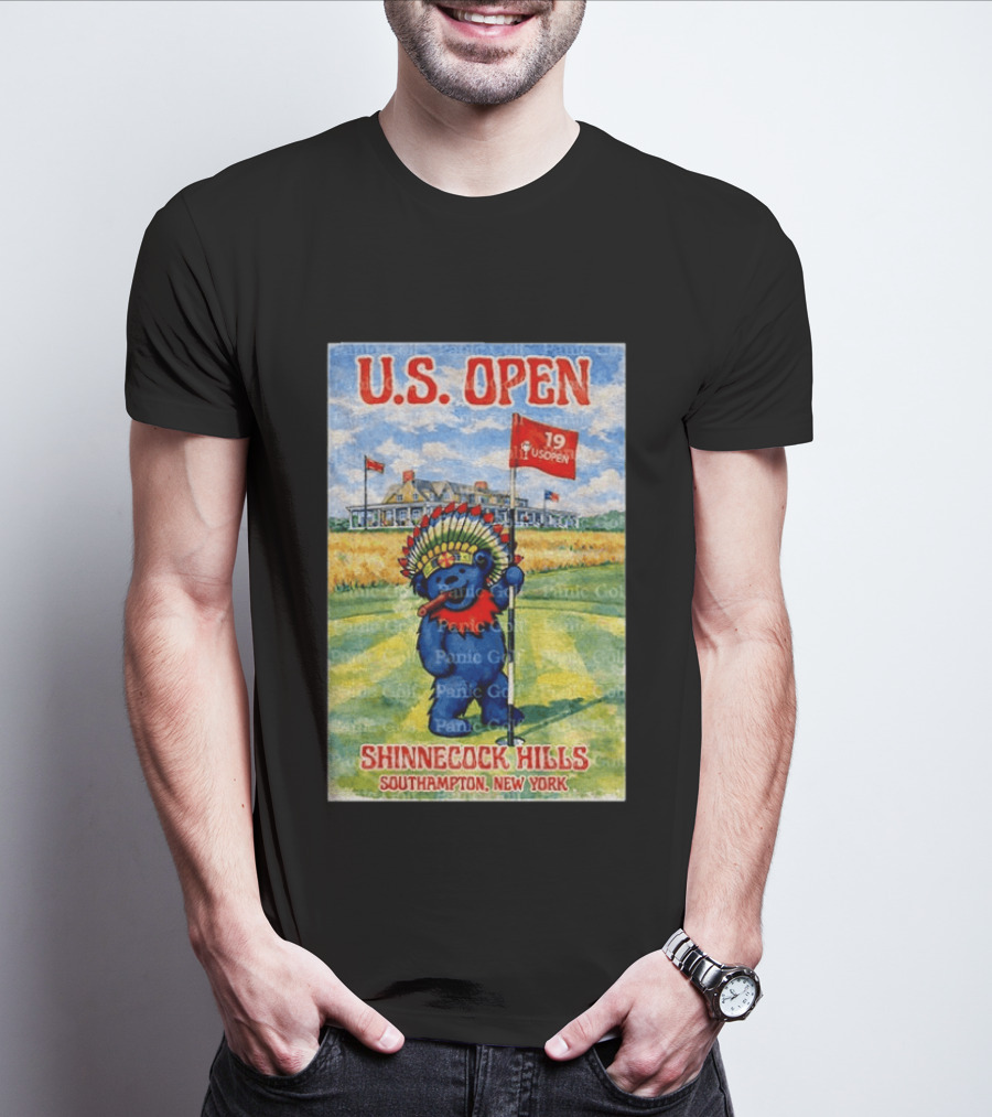 U.S. Open Shinnecock Hills Southampton New York Grateful Dead Dancing Bear Golf Course T-Shirt