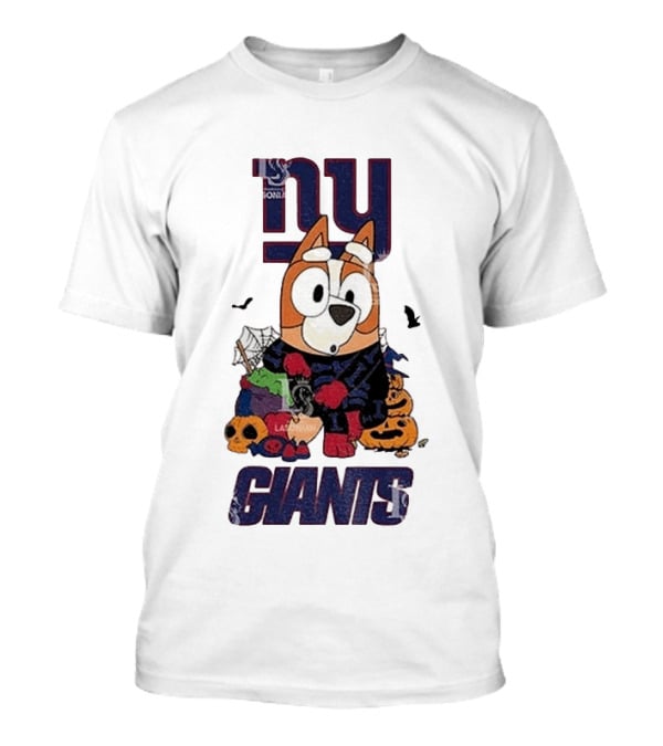 New York Giants Bluey Halloween 2026 Pumpkin Celebration T-Shirt