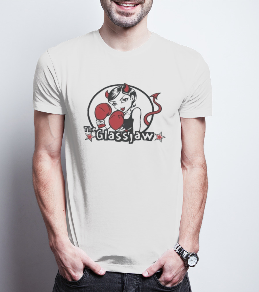 The Glassjaw Devil Girl Red Boxing Gloves Post Hardcore T-Shirt