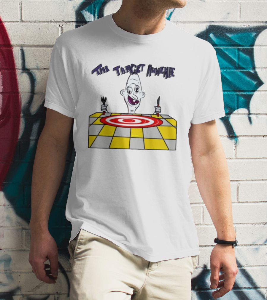 The Target Audience Cartoon Character With Fork And Knife T-Shirt