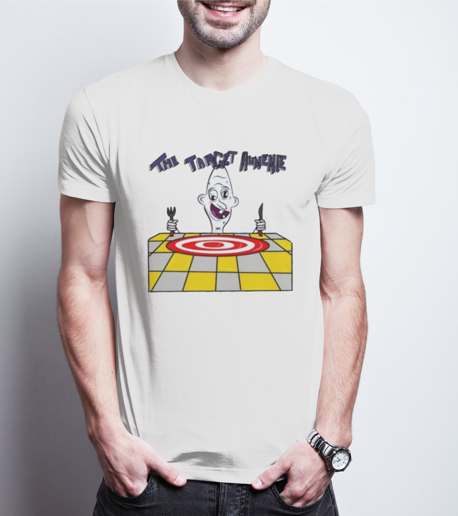 The Target Audience Cartoon Character With Fork And Knife T-Shirt