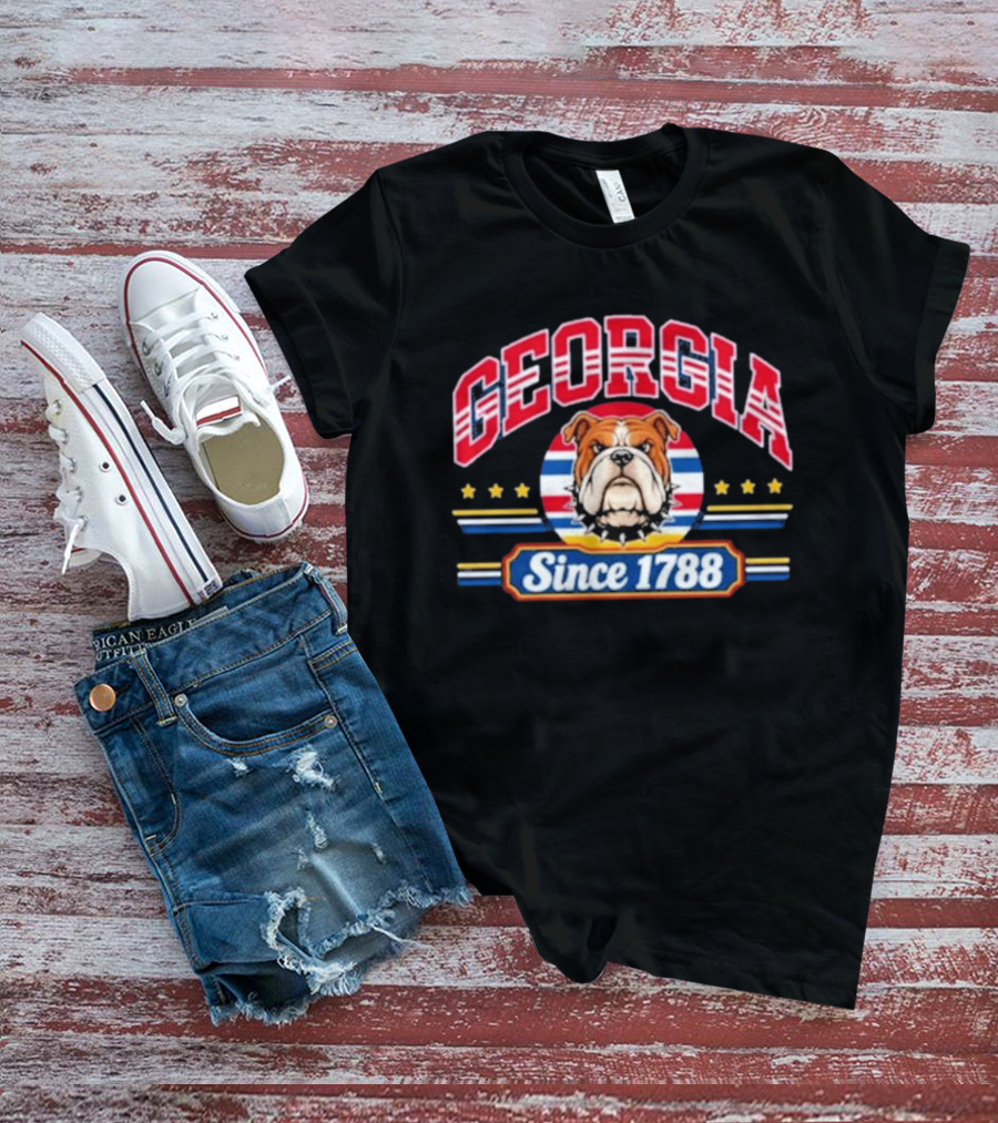 Georgia Bulldog Since 1788 Five Stars T-Shirt