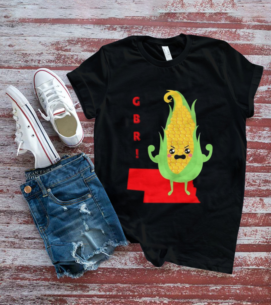 GBR Nebraska Corn Go Big Red Cornhusker Spirit T-Shirt