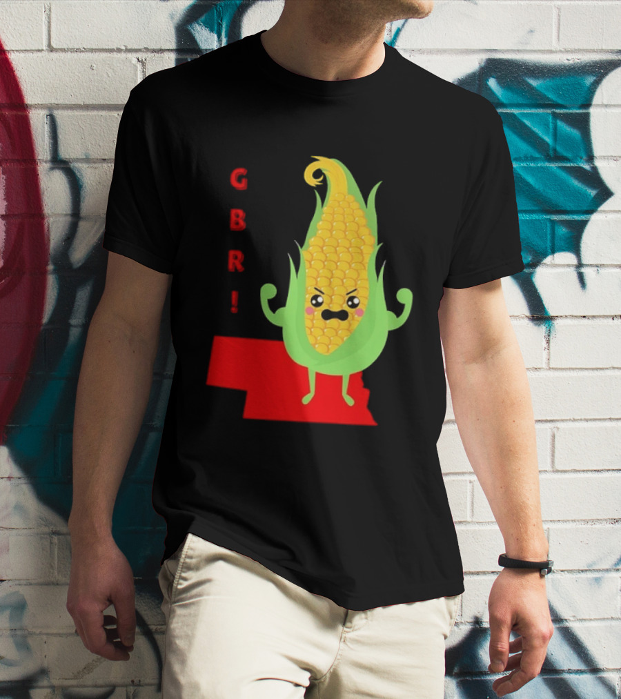 GBR Nebraska Corn Go Big Red Cornhusker Spirit T-Shirt