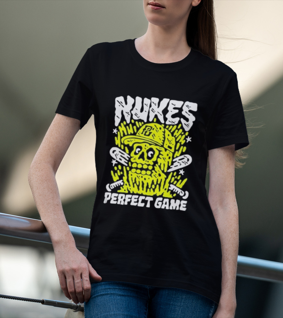 Nukes PC Skull Baseball Perfect Game T-Shirt