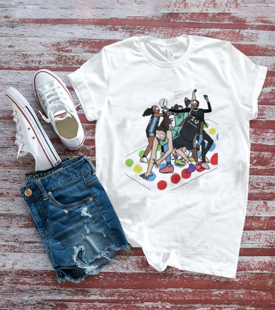 Brooklyn 35 Howard 10 Atlanta Dream Vs NY Liberty Twister Floor Game Competition T-Shirt