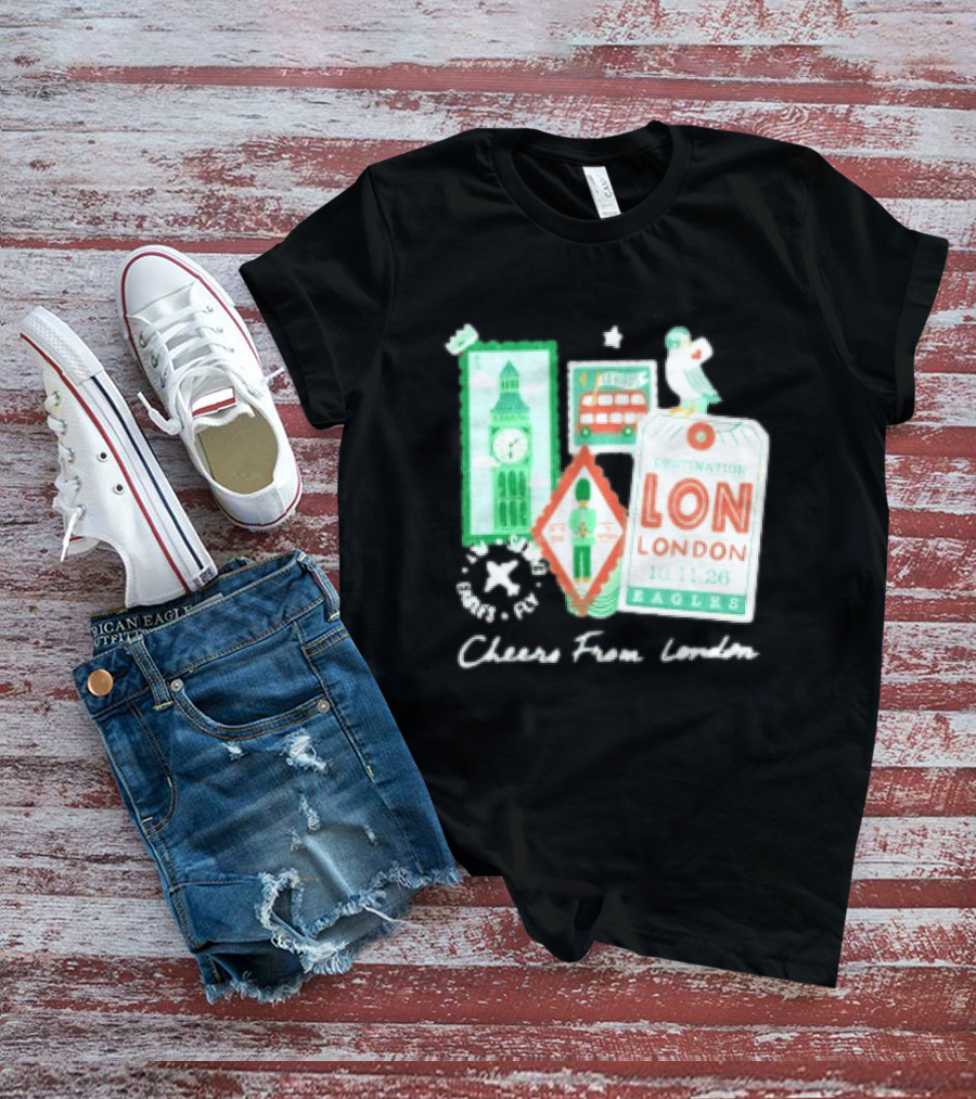 Philadelphia Eagles Destination London 101126 Cheers London T-Shirt