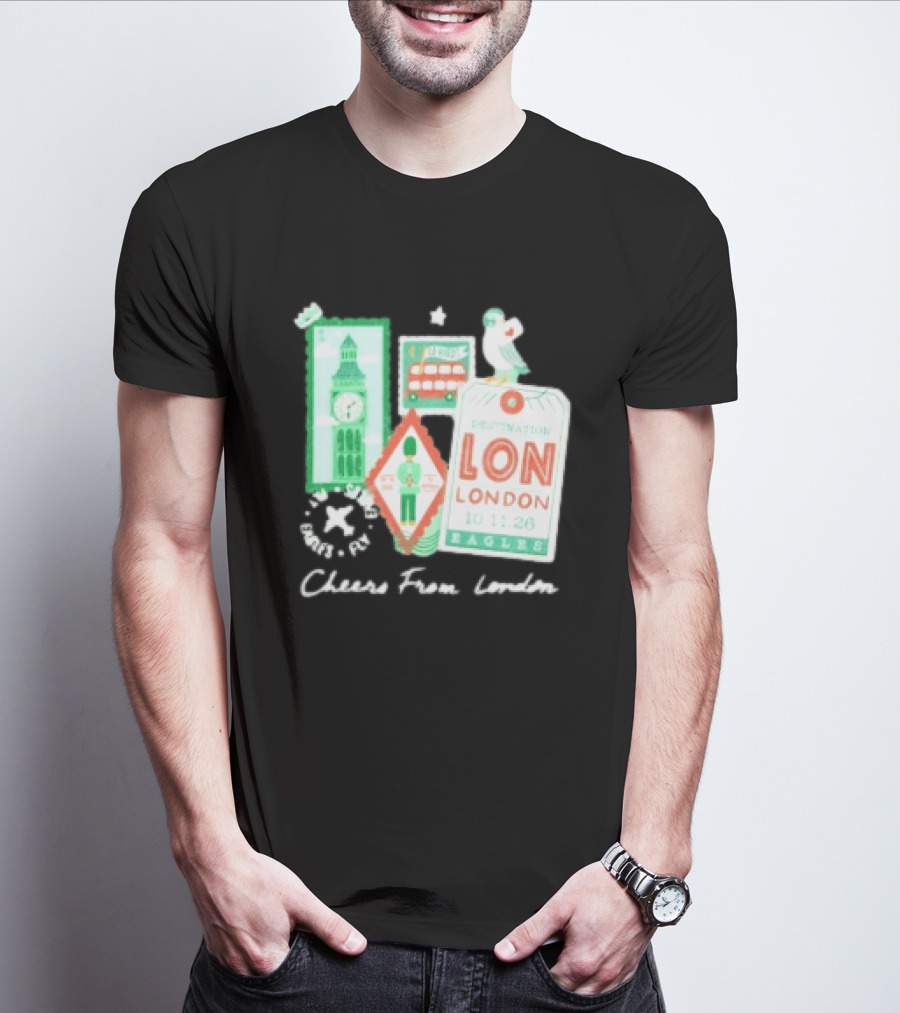 Philadelphia Eagles Destination London 101126 Cheers London T-Shirt