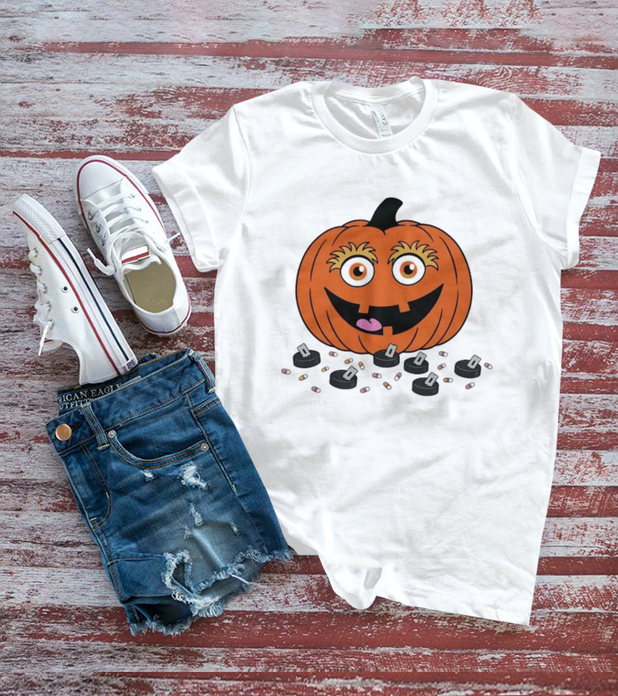 Gritty Philadelphia Flyers Pumpkin Halloween Jack O' Lantern Hockey T-Shirt