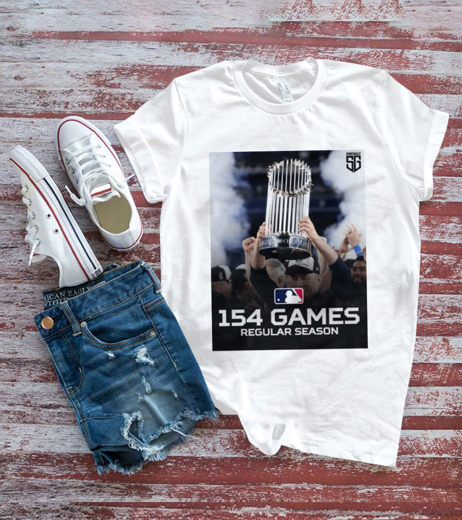 MLB 154 Games Regular Season World Series Champions Trophy T-Shirt