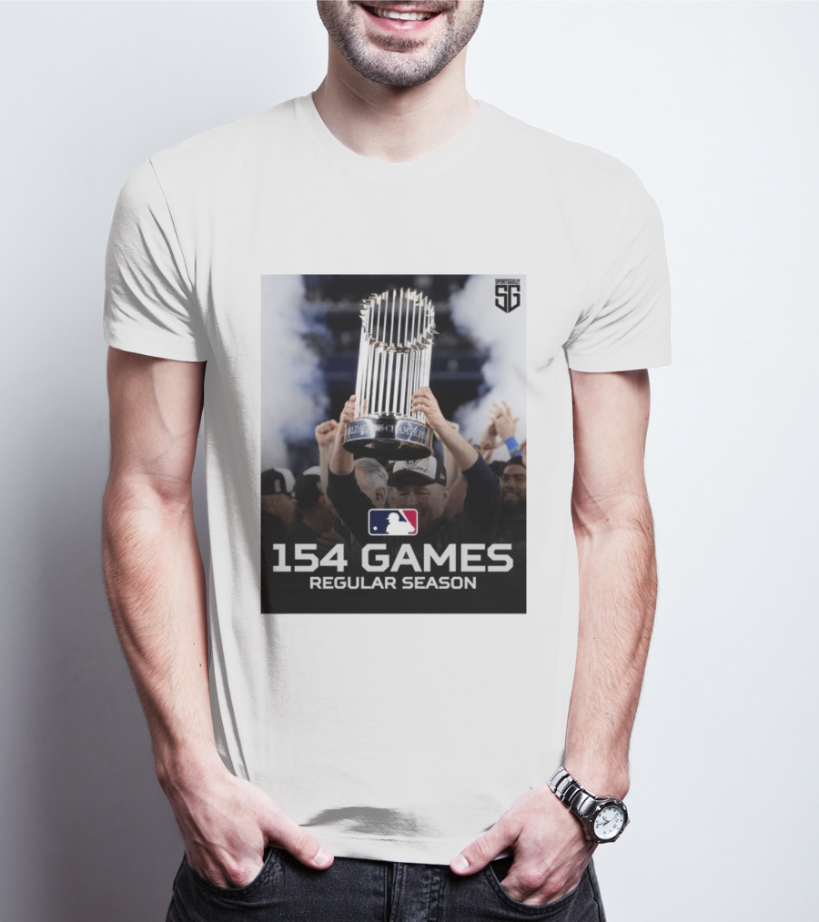 MLB 154 Games Regular Season World Series Champions Trophy T-Shirt