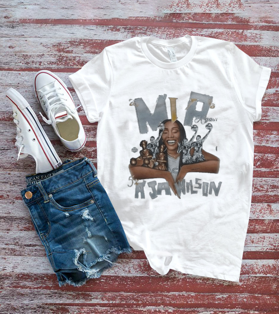 MVP A'ja Wilson Las Vegas Aces 2026 WNBA Champions Celebration T-Shirt