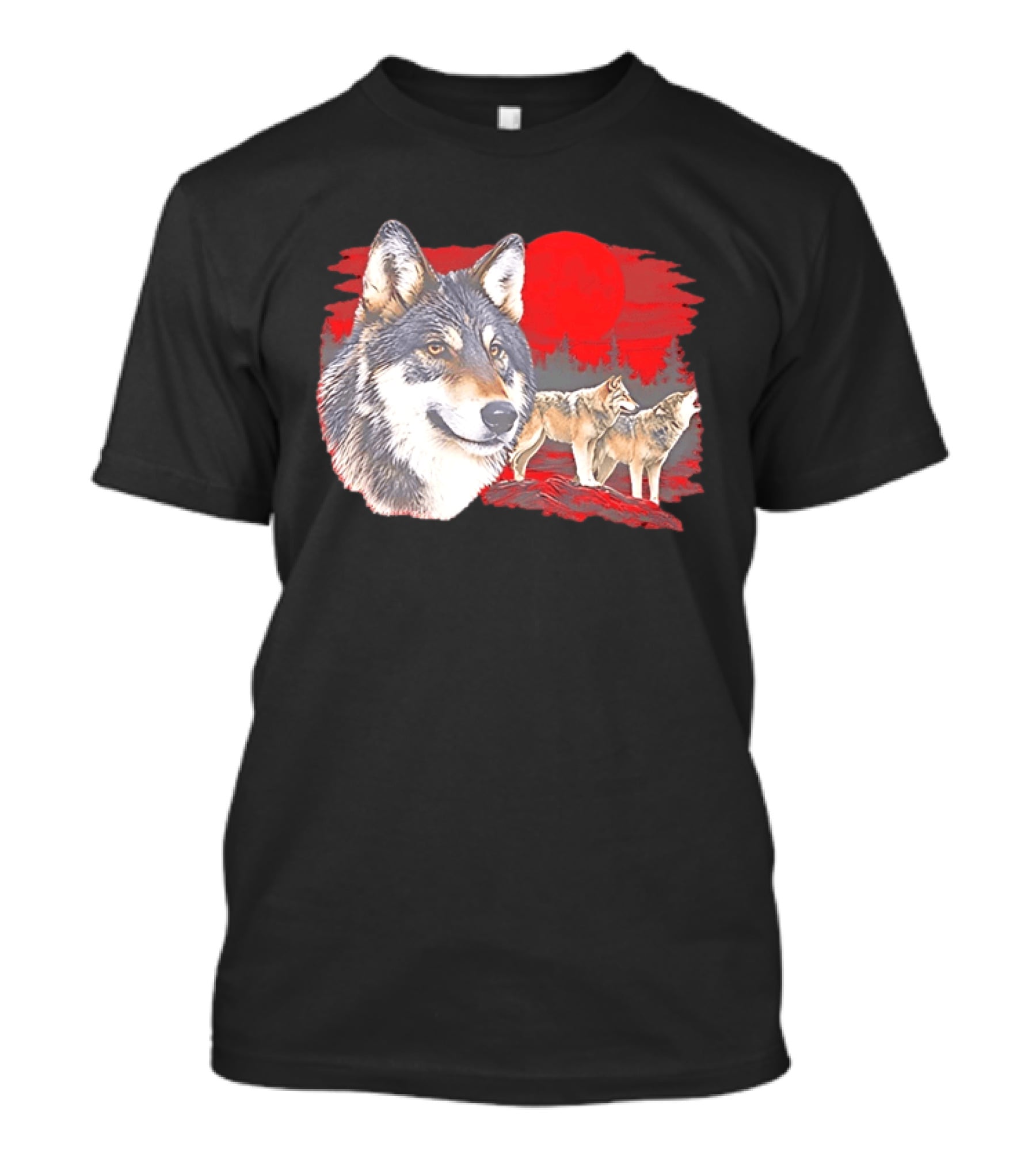 Wolf Pack Under A Moon Wolves Wildlife T-Shirt