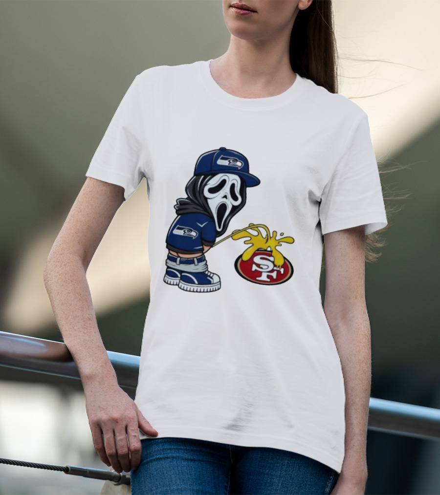 Seattle Seahawks Ghostface Fan Rivalry With San Francisco 49ers T-Shirt