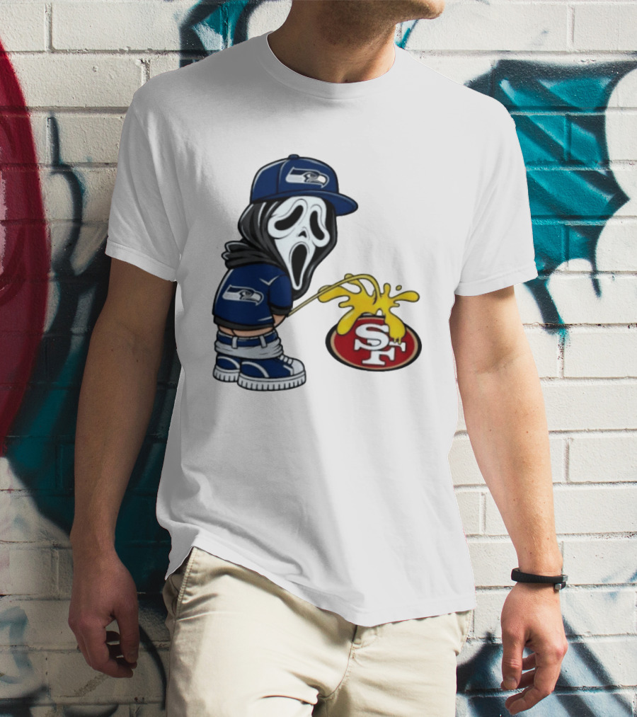 Seattle Seahawks Ghostface Fan Rivalry With San Francisco 49ers T-Shirt