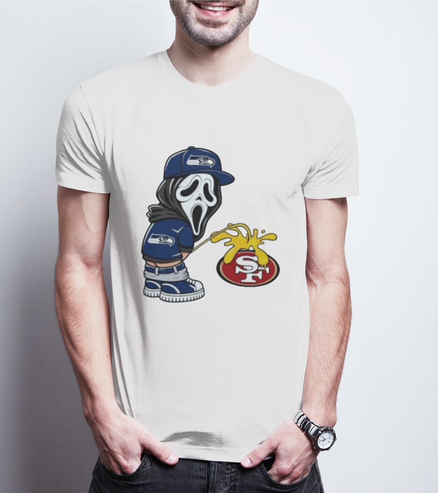 Seattle Seahawks Ghostface Fan Rivalry With San Francisco 49ers T-Shirt