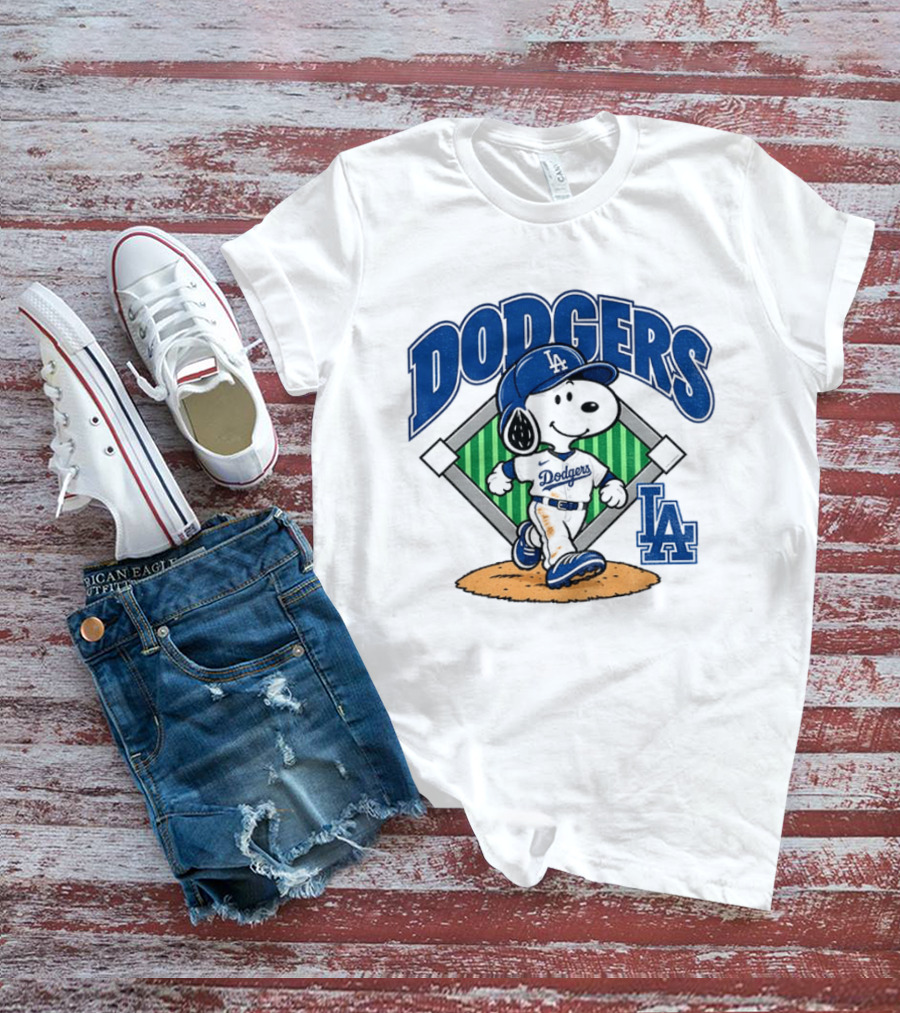 Snoopy Baseball Los Angeles Dodgers MLB Take October T-Shirt