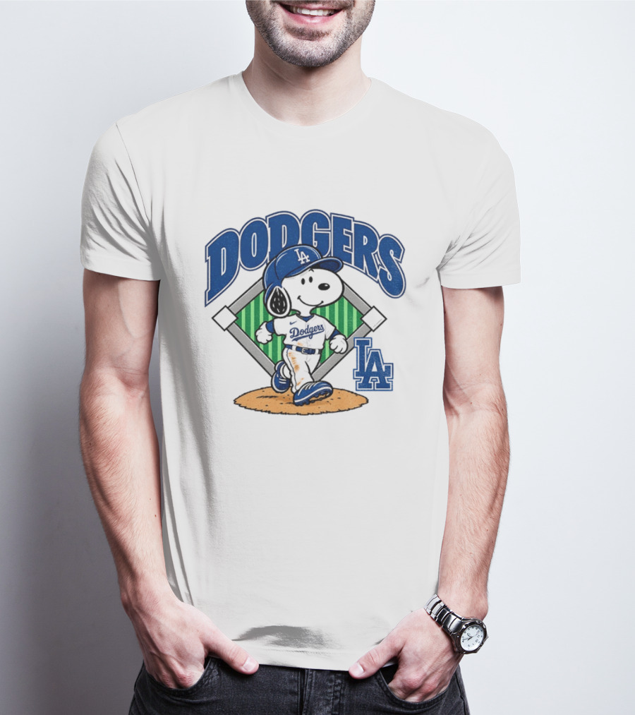 Snoopy Baseball Los Angeles Dodgers MLB Take October T-Shirt