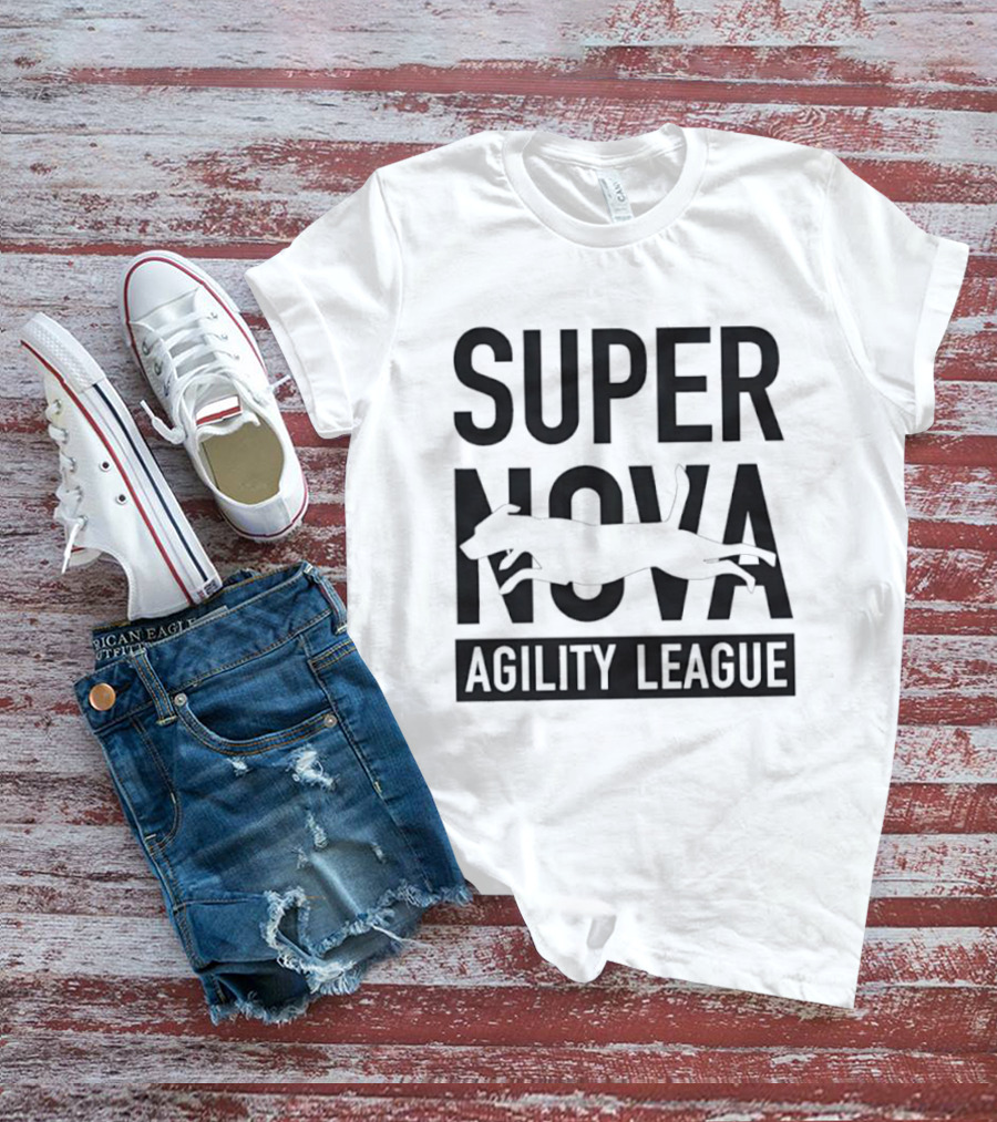 Super Nova Agility League Dog Sports Jumping Dog T-Shirt