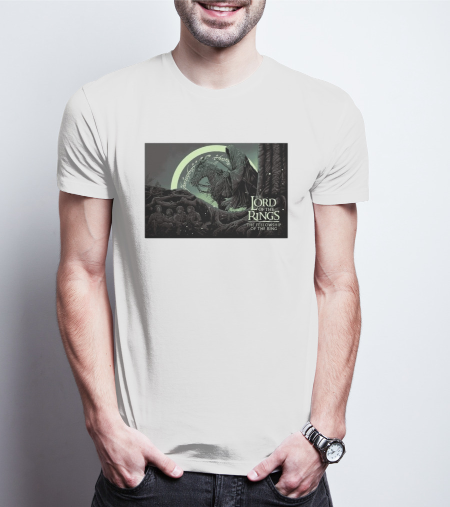 The Lord Of The Rings The Fellowship Of The Ring Nazgûl And Hobbits Scene T-Shirt