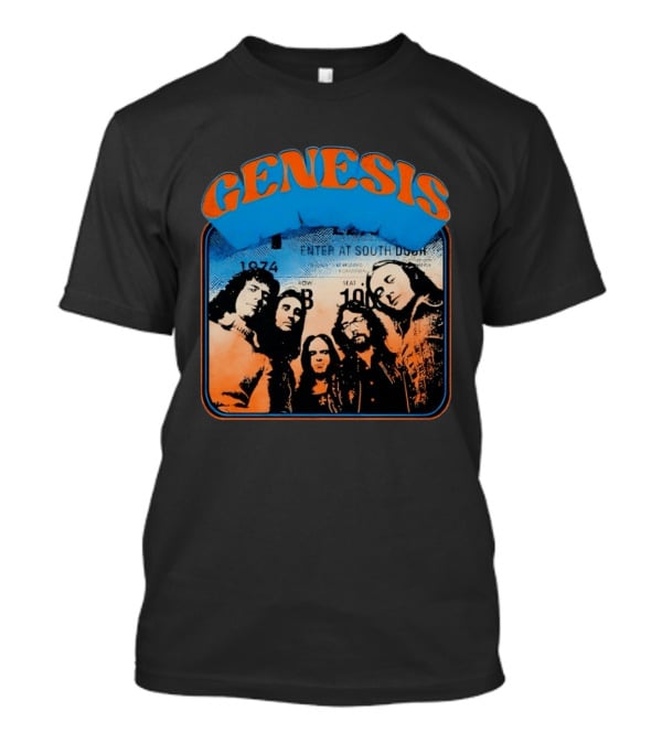 Genesis 1974 Enter At South Door Concert Ticket Progressive Rock T-Shirt