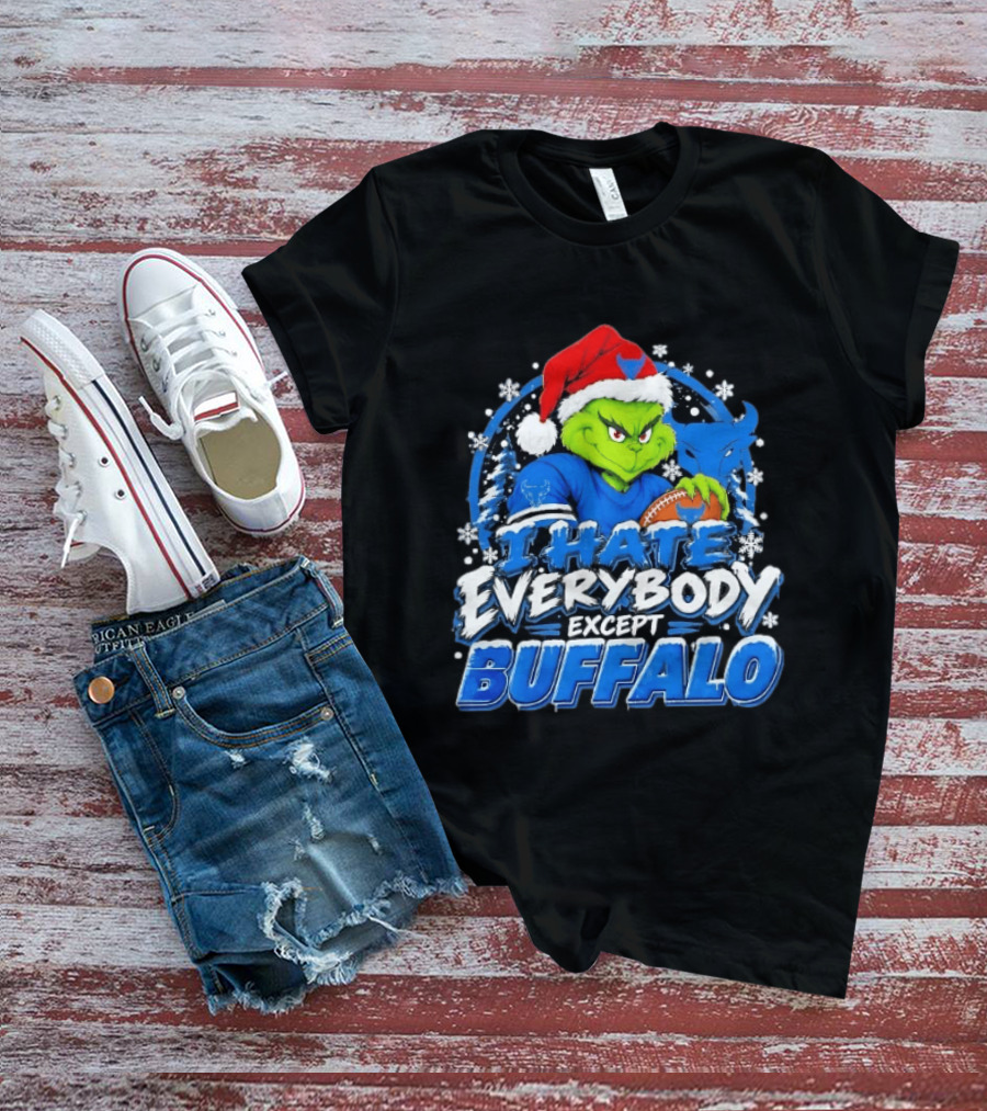 I Hate Everybody Except Buffalo Grinch X Buffalo Bulls Christmas 2026 T-Shirt