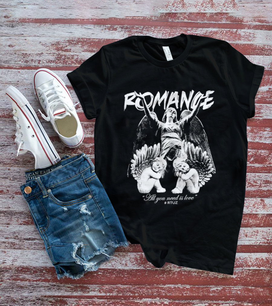 Romance All You Need Is Love Angel Cherub Rfuz T-Shirt