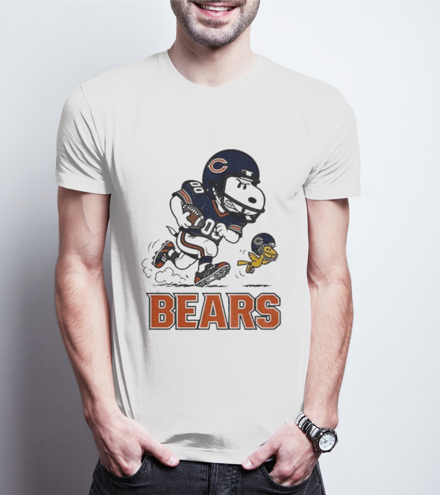 Chicago Bears Snoopy And Woodstock Football Team Fan T-Shirt