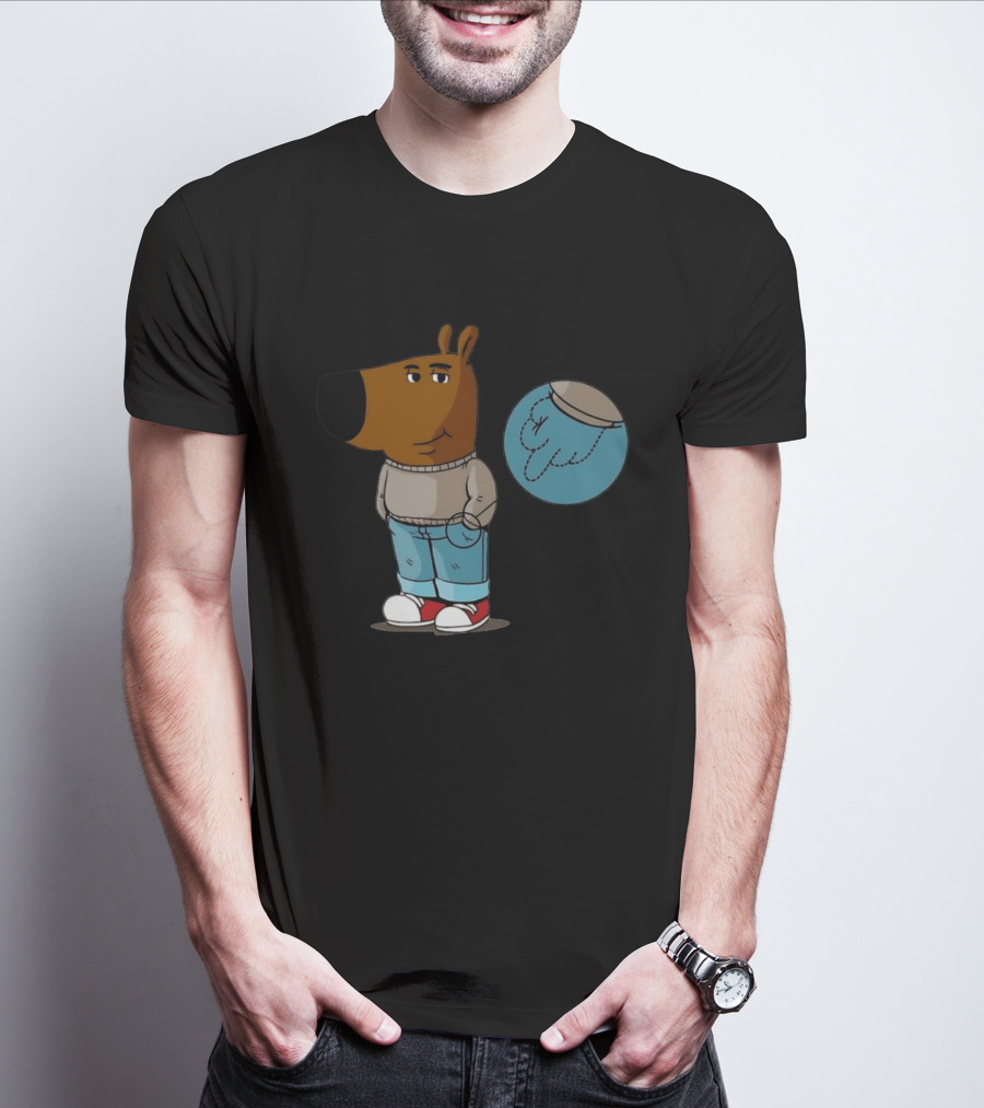 Chill Guy Middle Finger Bear Sweater Jeans Casual T-Shirt