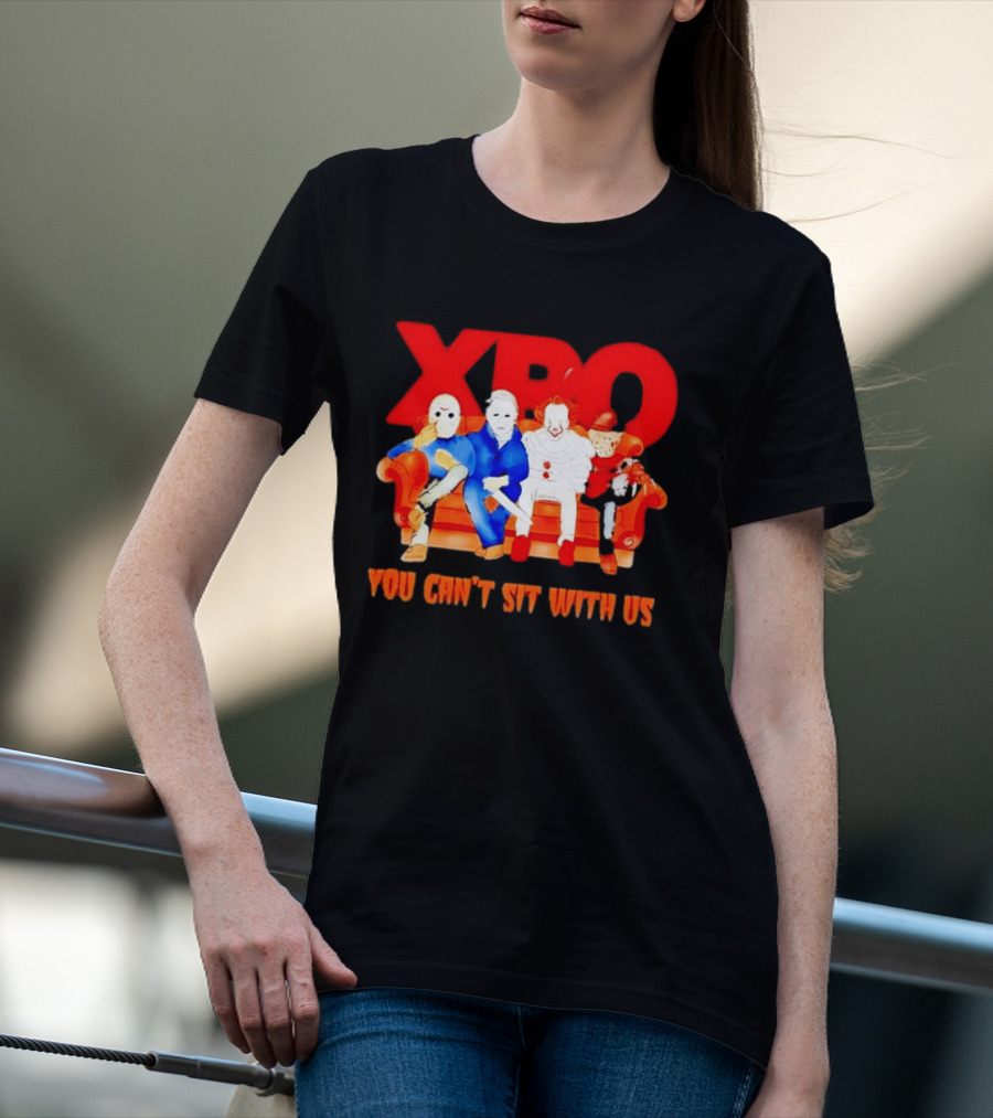 XBO Jason Voorhees Michael Myers Pennywise Freddy Krueger You Can't Sit With Us T-Shirt