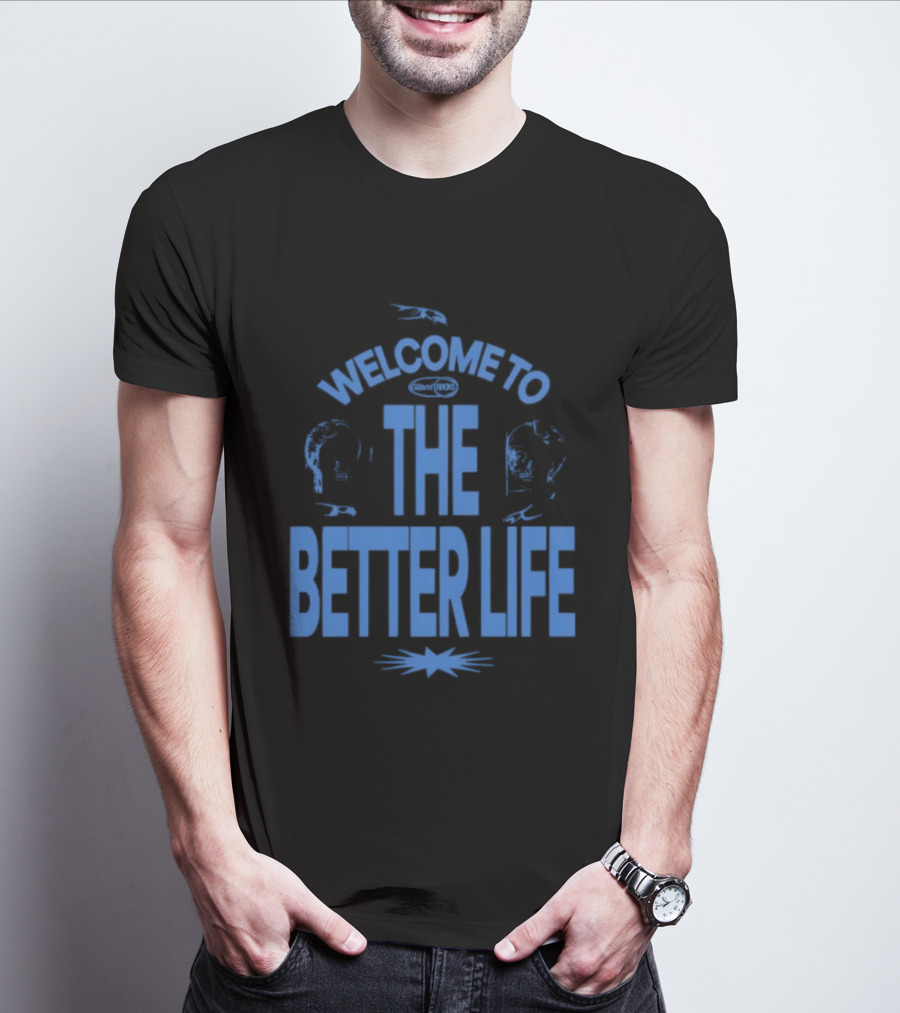 Welcome To The Better Life By Giant Rooks Iconic Blue T-Shirt